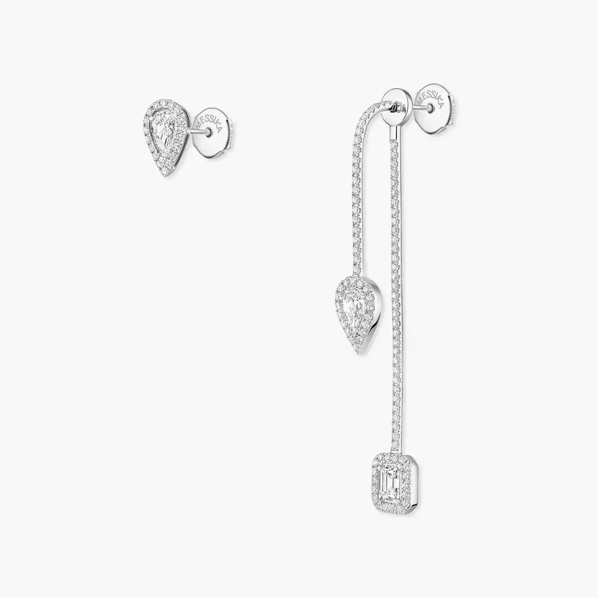 [Clover Jewelry]Diamond Drop Earrings My Twin