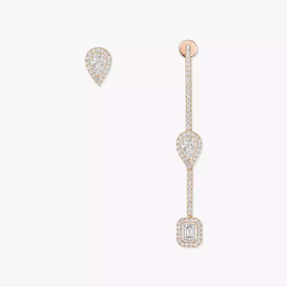 [Clover Jewelry]Diamond Drop Earrings My Twin