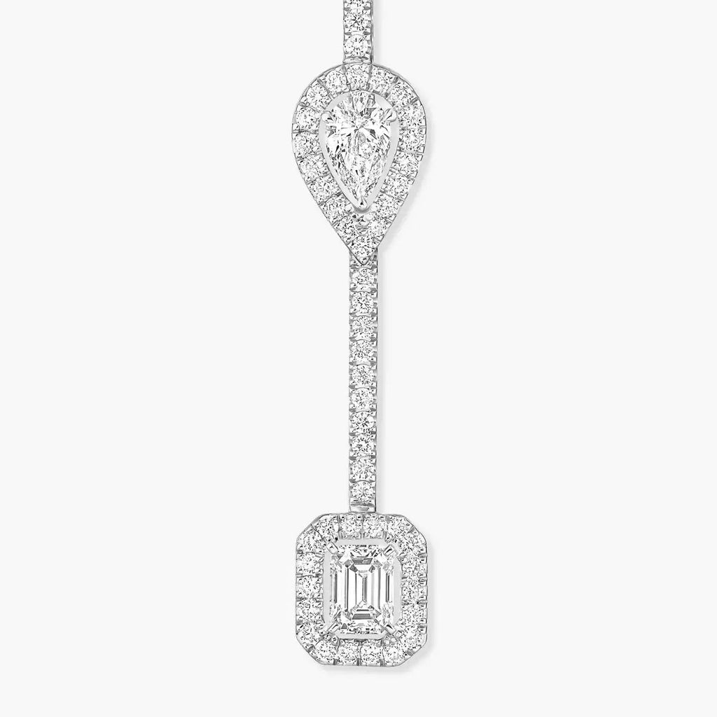 [Clover Jewelry]Diamond Drop Earrings My Twin