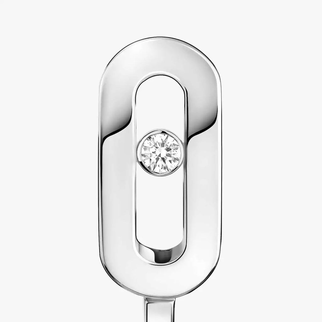 [Clover Jewelry]Diamond Mini Hoop Earrings Move Classique