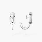 [Clover Jewelry]Diamond Mini Hoop Earrings Move Classique