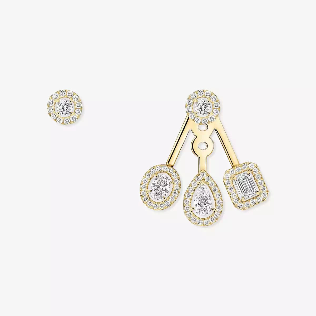 [Clover Jewelry] My Twin Trio  Diamond Earrings