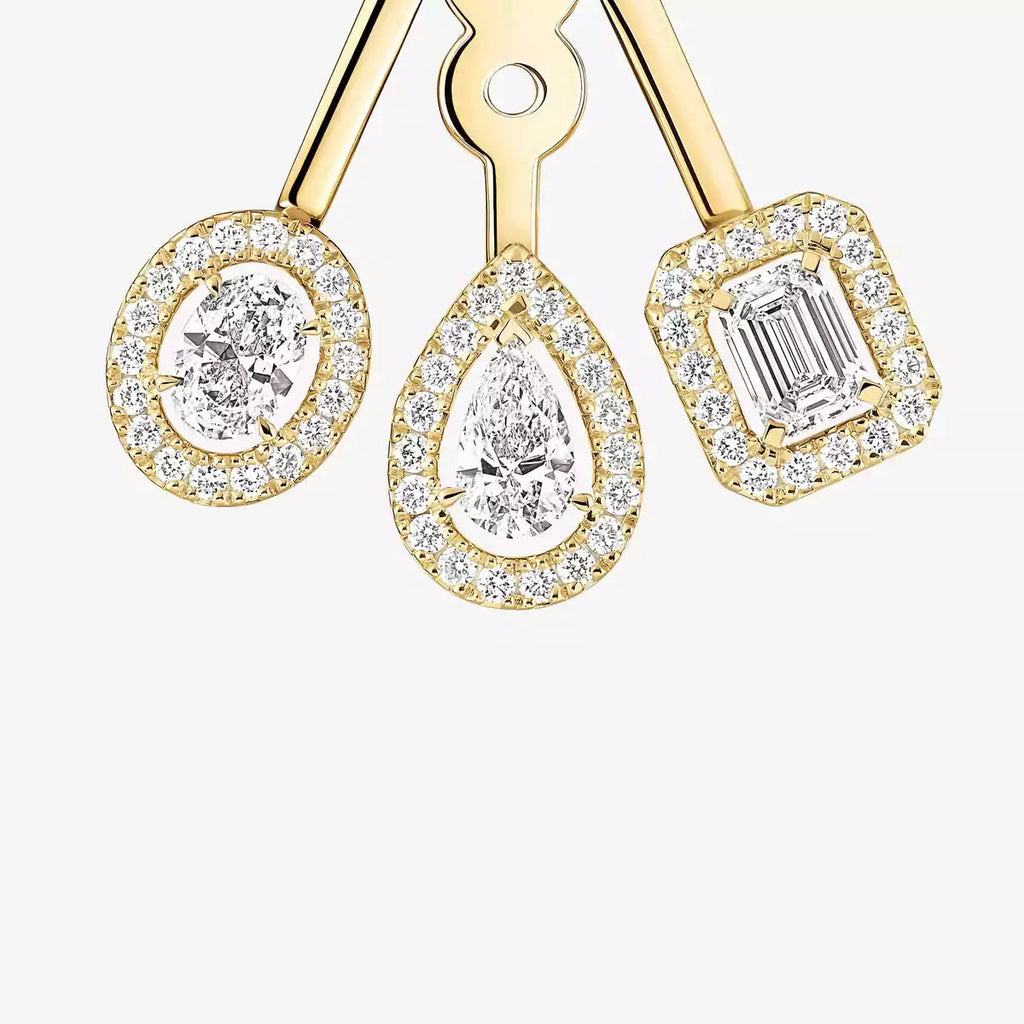 [Clover Jewelry] My Twin Trio  Diamond Earrings
