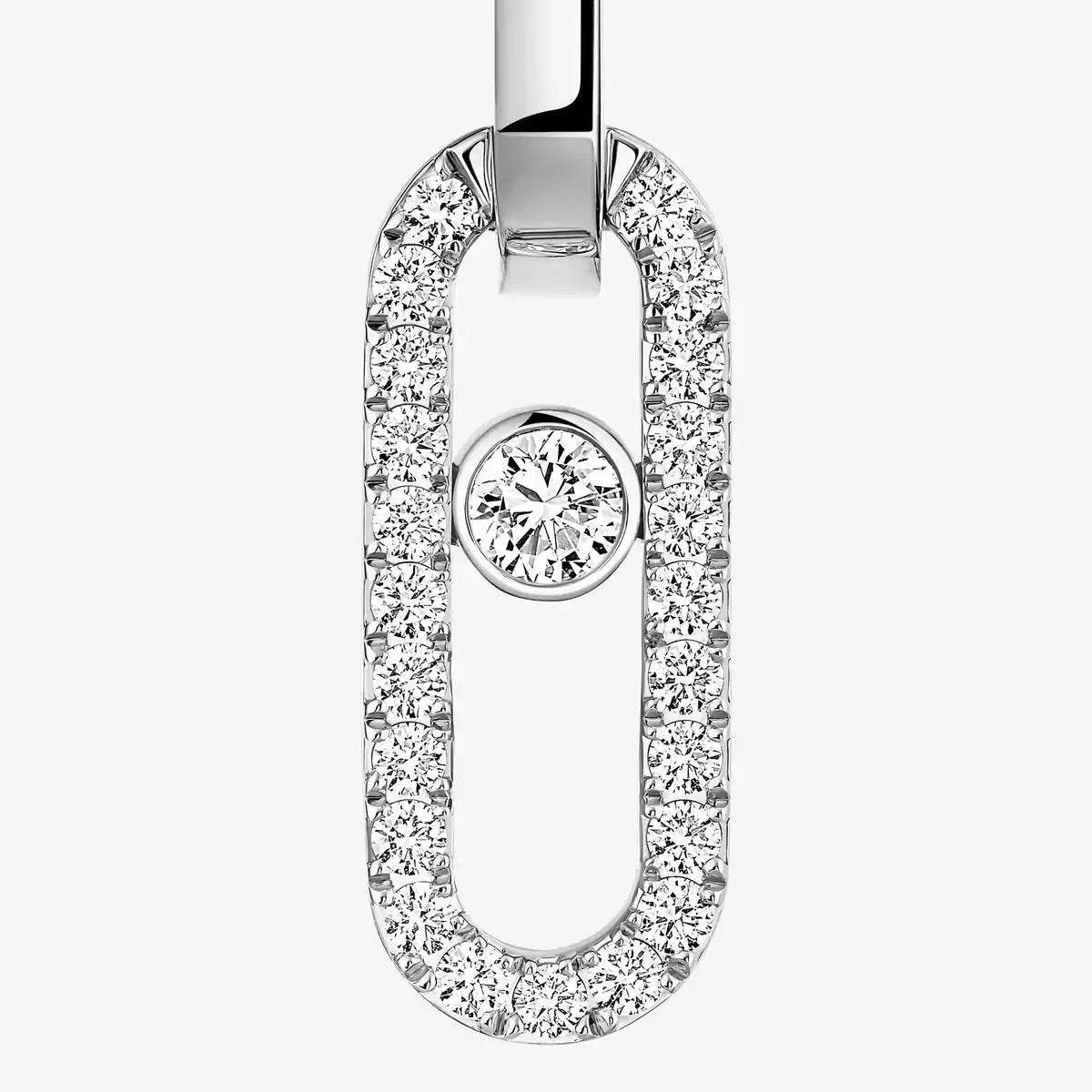 [Clover Jewelry]Move Link Diamond Earrings