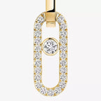 [Clover Jewelry]Move Link Diamond Earrings