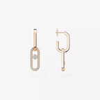 [Clover Jewelry]Move Link Diamond Earrings