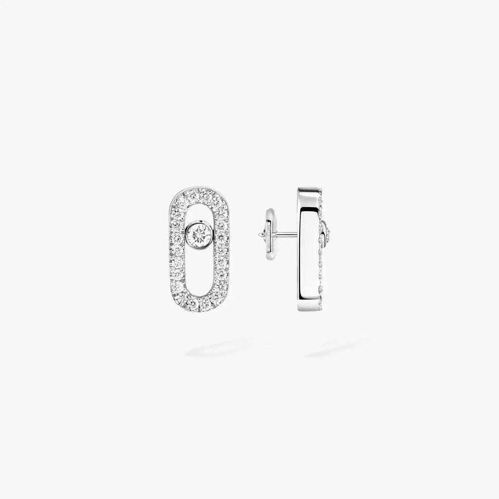 [Clover Jewelry]Move Uno Diamond Earrings