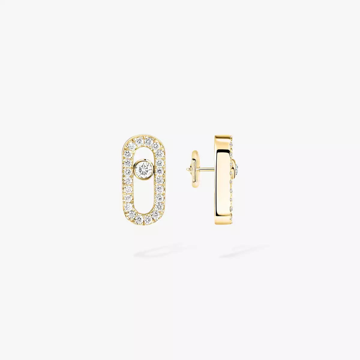 [Clover Jewelry]Move Uno Diamond Earrings