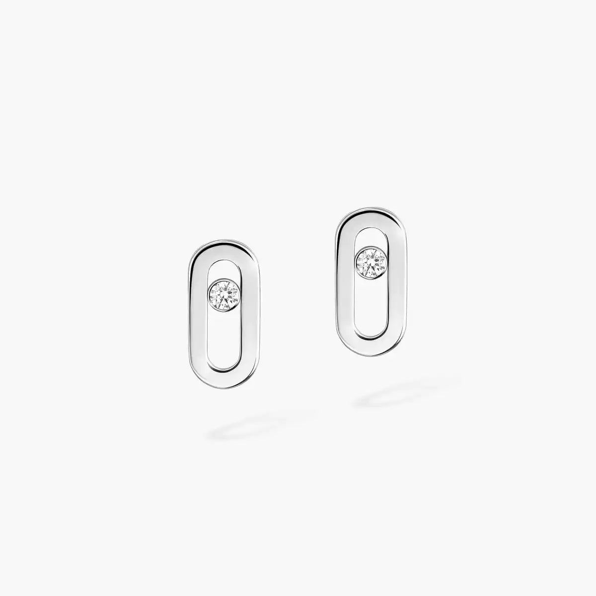[Clover Jewelry]Move Uno Diamond Stud Earrings