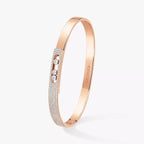 [Clover Jewelry]Move Noa Rose Gold Pavé Diamond Bangle Bracelet