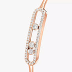 [Clover Jewelry]Move Pavé Diamond Bangle Bracelet M