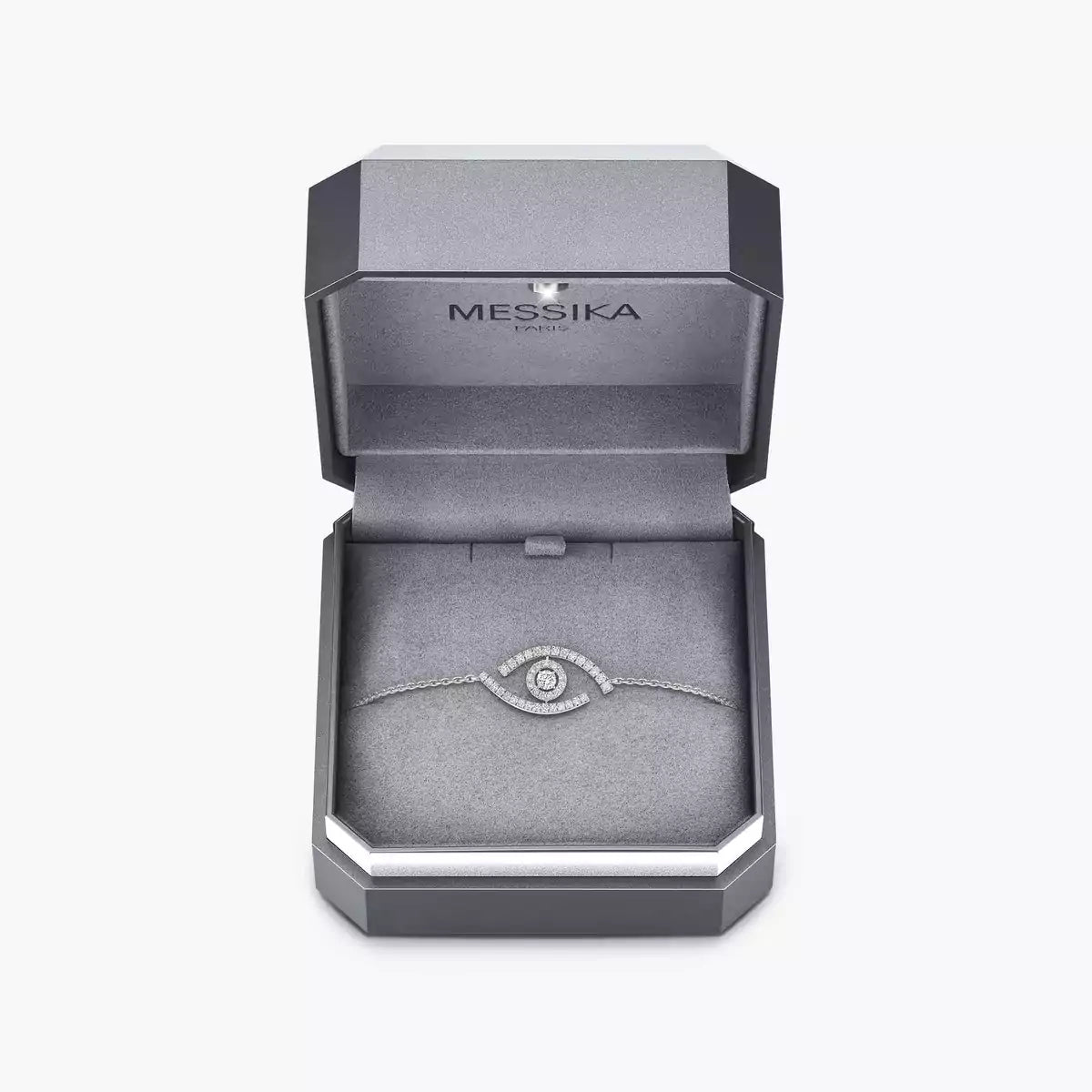 [Clover Jewelry]Lucky Eye Pave-Set Diamond Bracelet