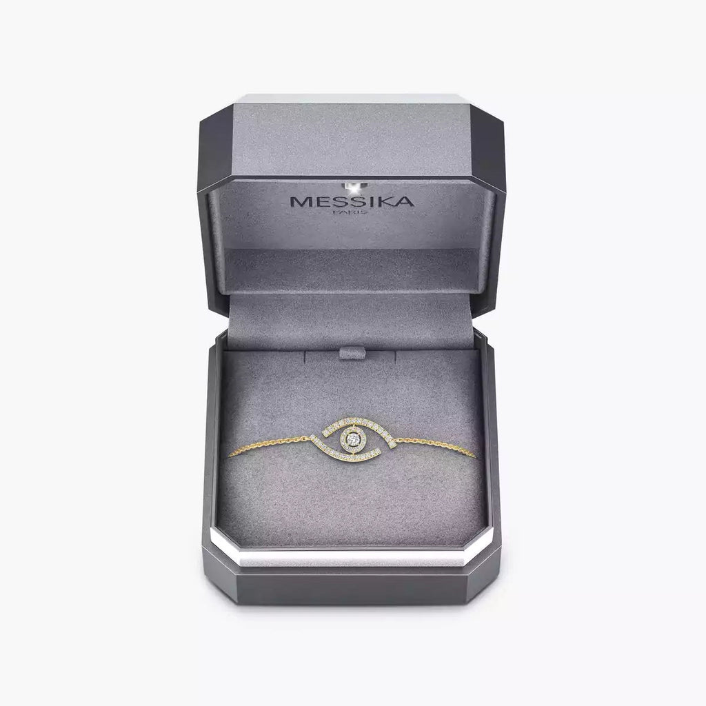 [Clover Jewelry]Lucky Eye Pave-Set Diamond Bracelet