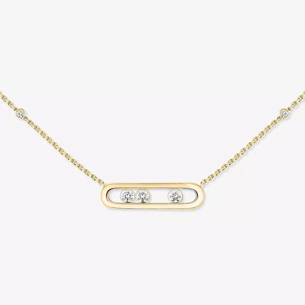[Clover Jewelry] Baby Move Gold Diamond Necklace