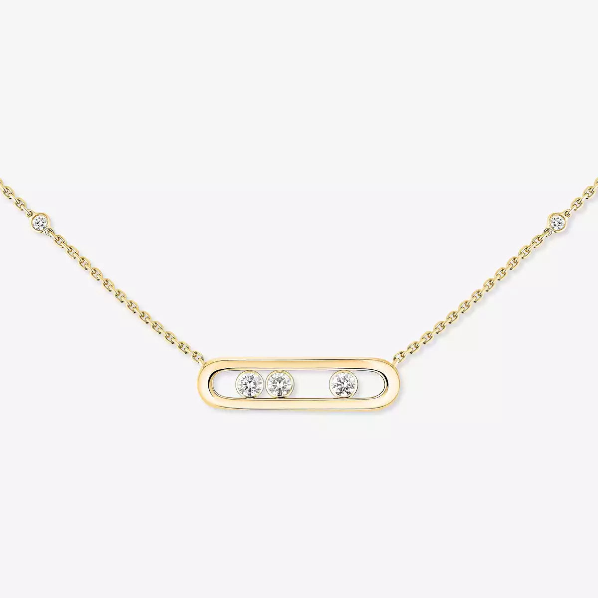 [Clover Jewelry] Baby Move Gold Diamond Necklace