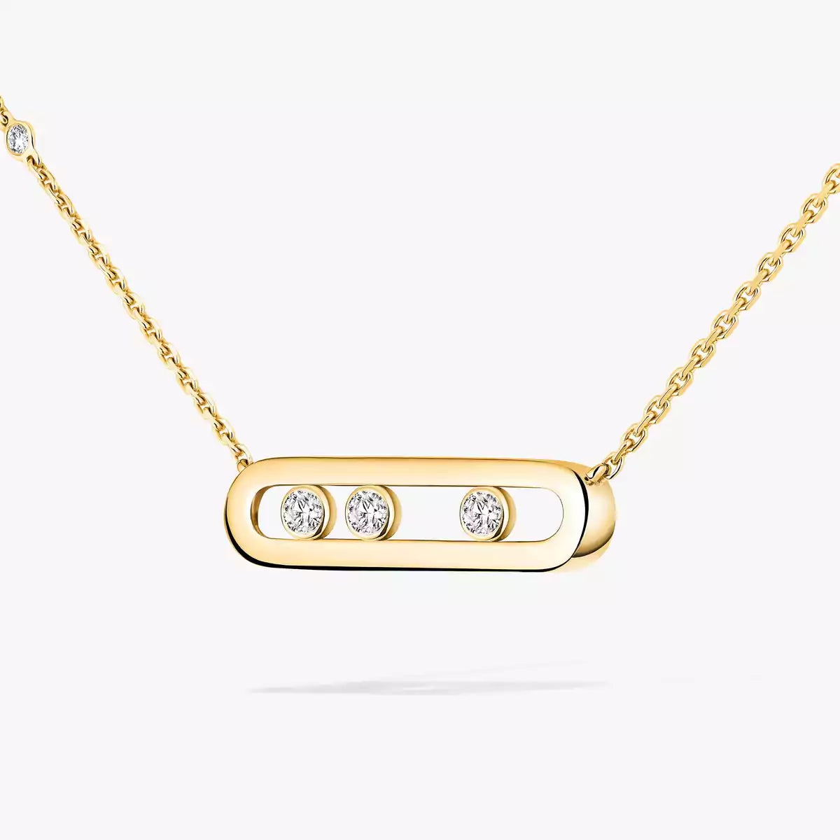 [Clover Jewelry] Baby Move Gold Diamond Necklace