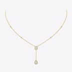 [Clover Jewelry]Gold Diamond Tie Necklace