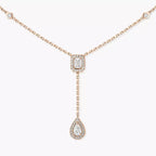 [Clover Jewelry]Gold Diamond Tie Necklace