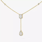 [Clover Jewelry]Gold Diamond Tie Necklace