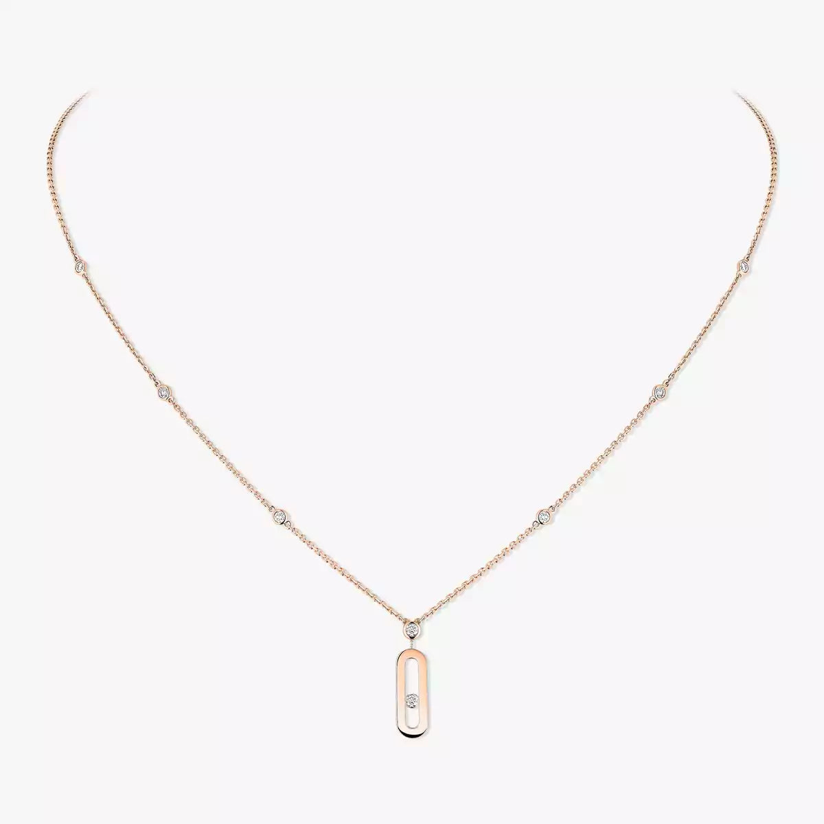 [Clover Jewelry] Move Uno Gold Diamond Long Necklace