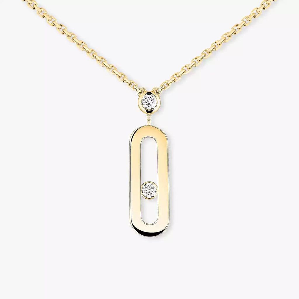 [Clover Jewelry] Move Uno Gold Diamond Long Necklace