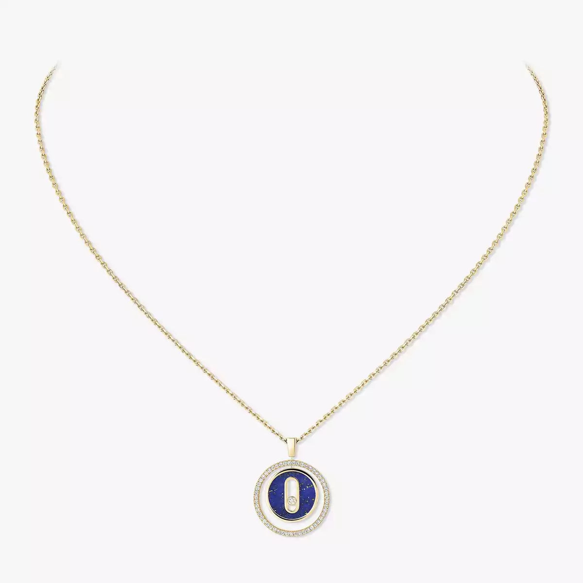 [Clover Jewelry]Lucky Move Diamond Necklace in Rose Gold and White Mother-of-Pearl