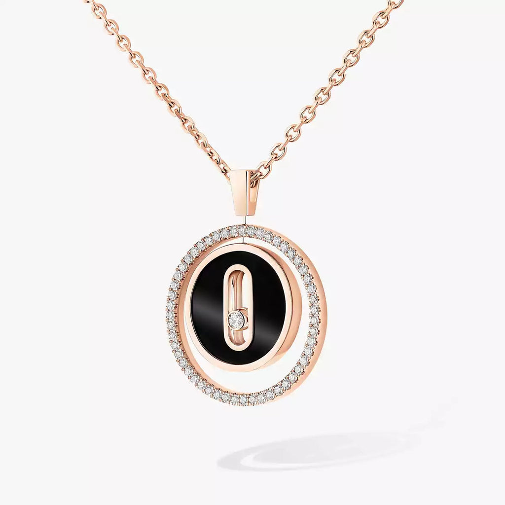 [Clover Jewelry]Lucky Move Diamond Necklace in Rose Gold and White Mother-of-Pearl