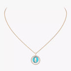 [Clover Jewelry]Lucky Move Diamond Necklace in Rose Gold and White Mother-of-Pearl
