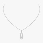 [Clover Jewelry]Move Uno Diamond Necklace in Rose Gold