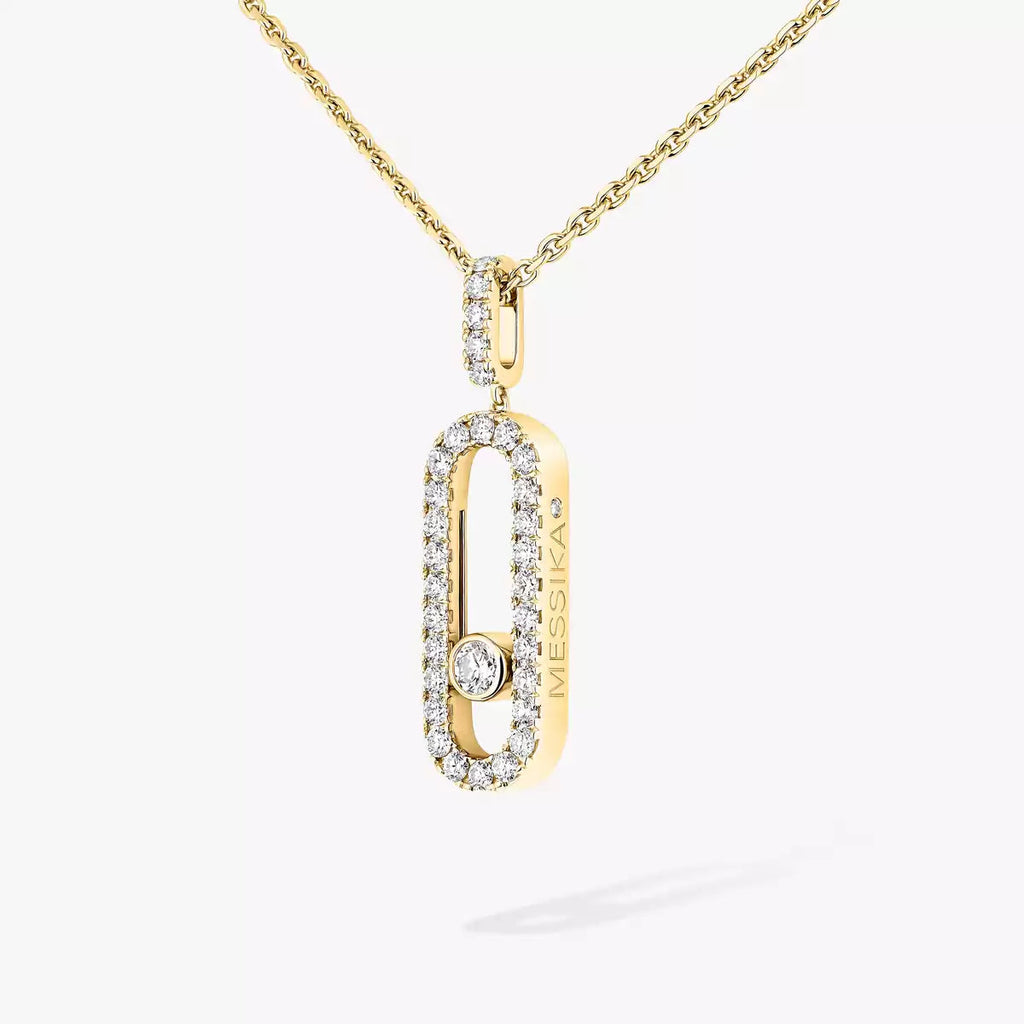 [Clover Jewelry]Move Uno Diamond Necklace in Rose Gold