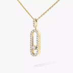 [Clover Jewelry]Move Uno Diamond Necklace in Rose Gold