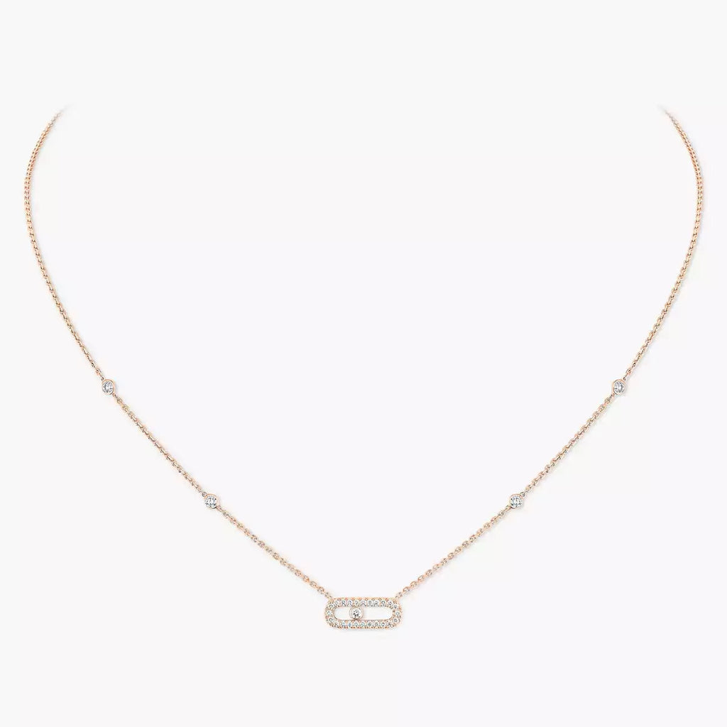 [Clover Jewelry]Diamond Necklace Move Uno