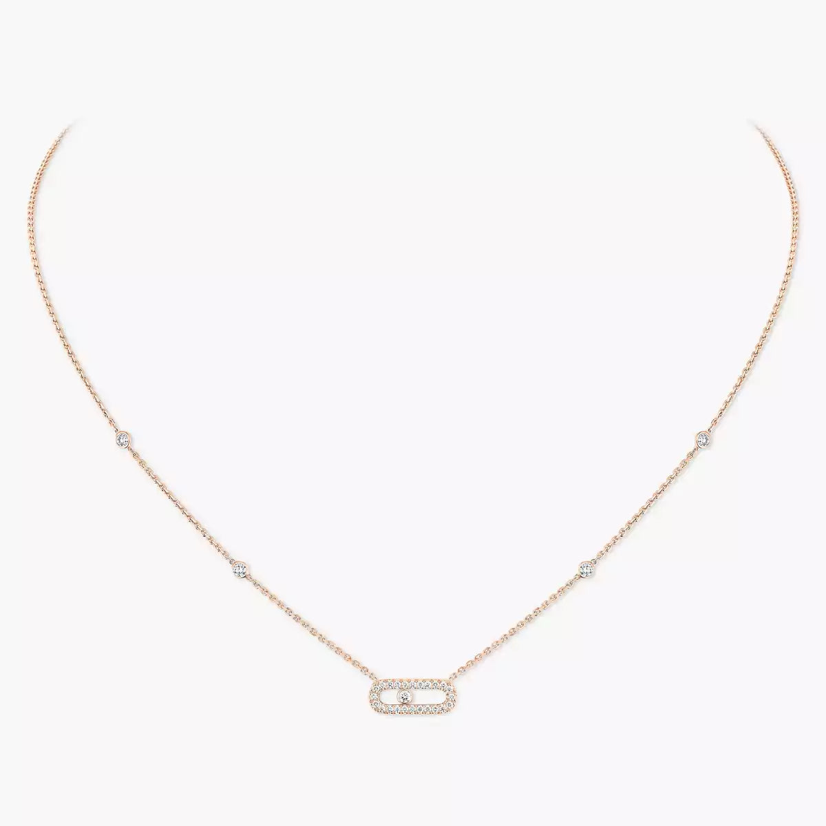 [Clover Jewelry]Diamond Necklace Move Uno