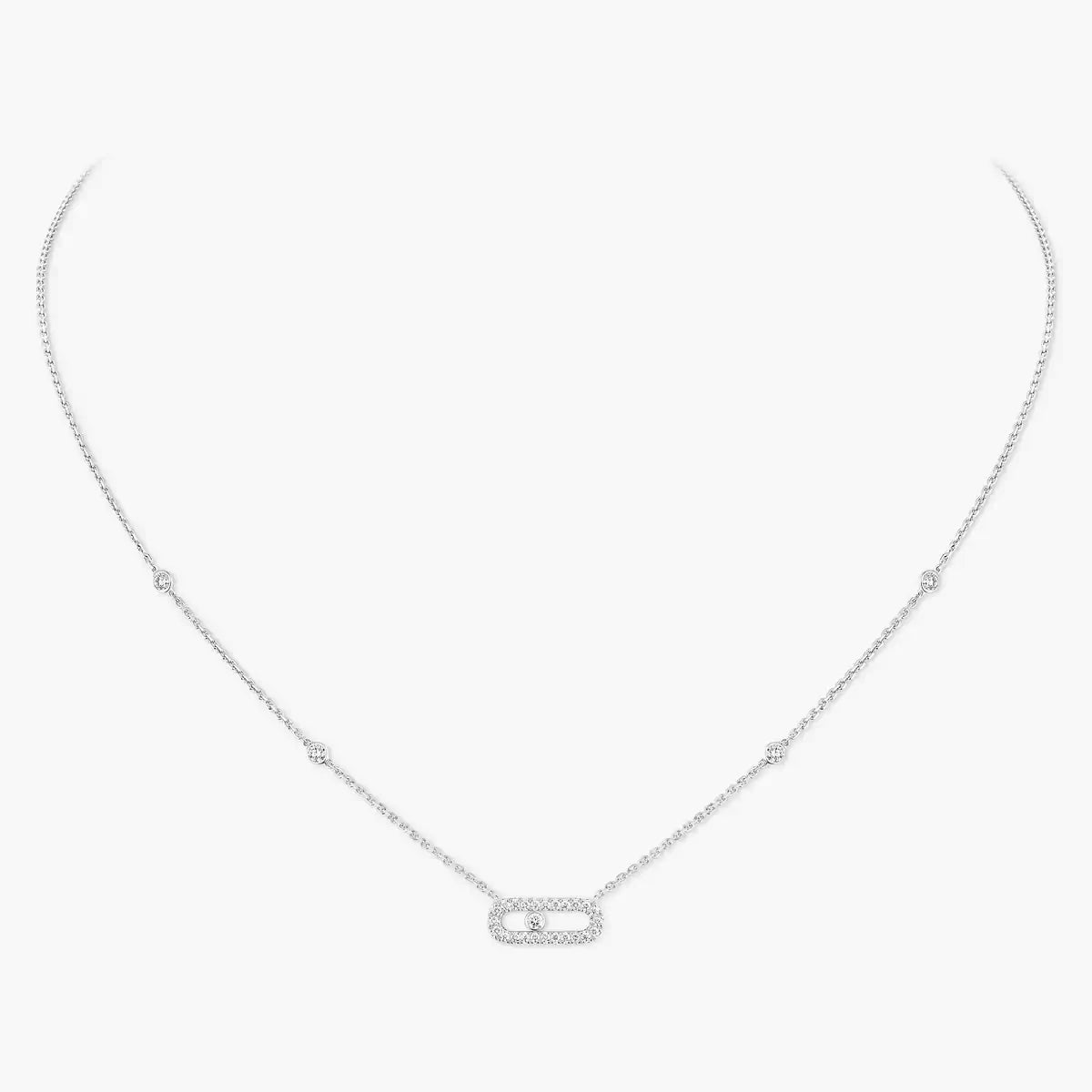 [Clover Jewelry]Diamond Necklace Move Uno