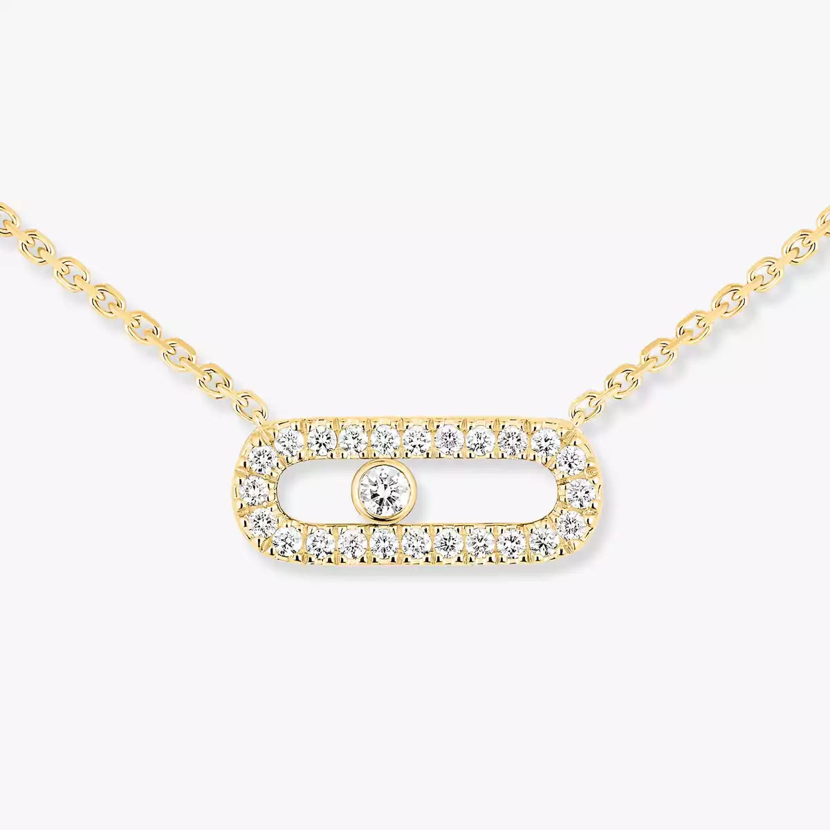 [Clover Jewelry]Diamond Necklace Move Uno
