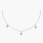 [Clover Jewelry]My Twin Diamond Necklace in Silver