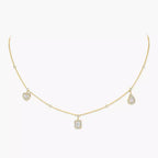 [Clover Jewelry]My Twin Diamond Necklace in Silver
