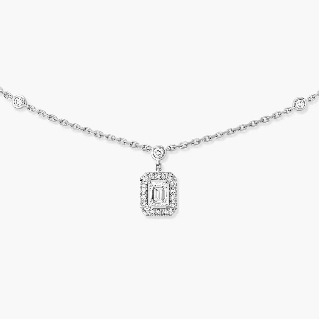 [Clover Jewelry]My Twin Diamond Necklace in Silver