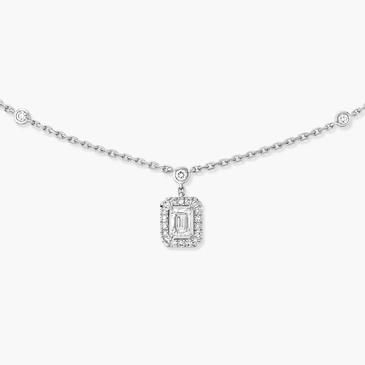 [Clover Jewelry]My Twin Diamond Necklace in Silver