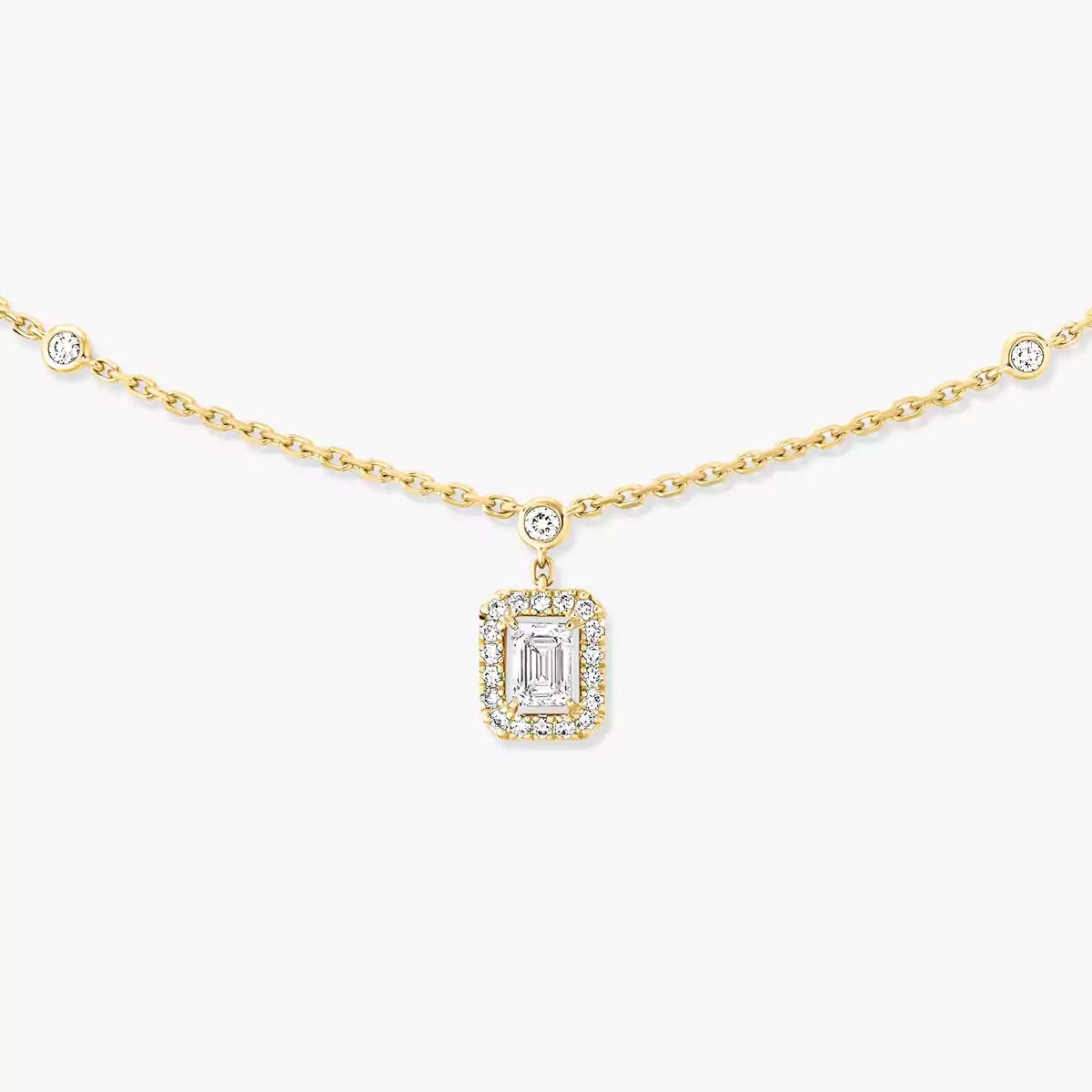 [Clover Jewelry]My Twin Diamond Necklace in Silver
