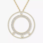 [Clover Jewelry]Move Romane Long Pave_-Set Diamond Necklace