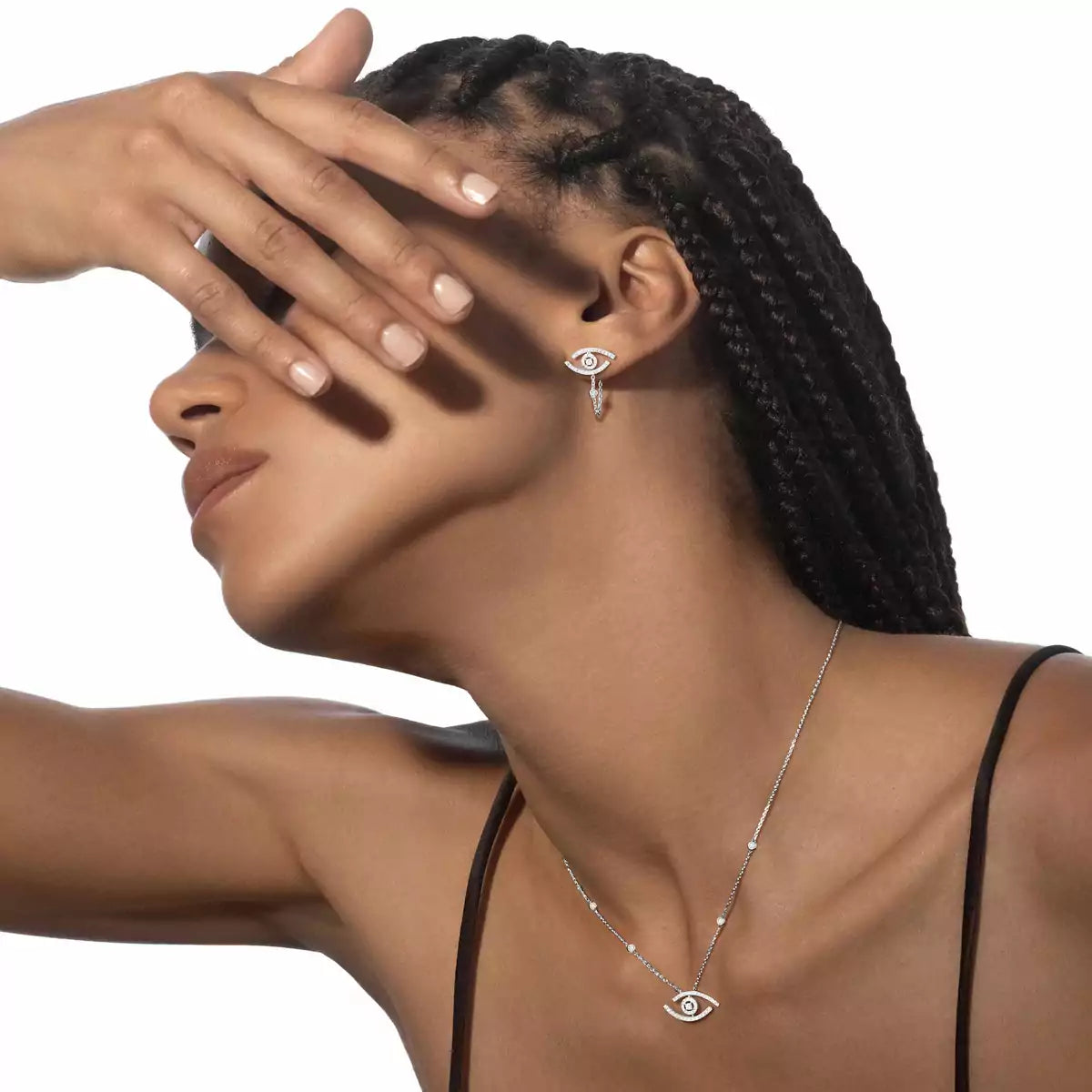 [Clover Jewelry]Lucky Eye Diamond Earrings