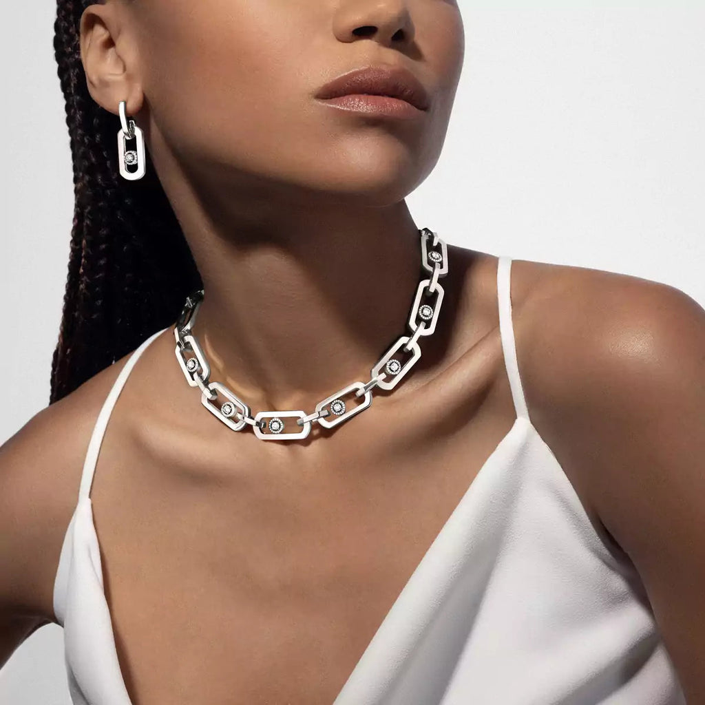 [Clover Jewelry]So Move XL Diamond Pendant Earrings