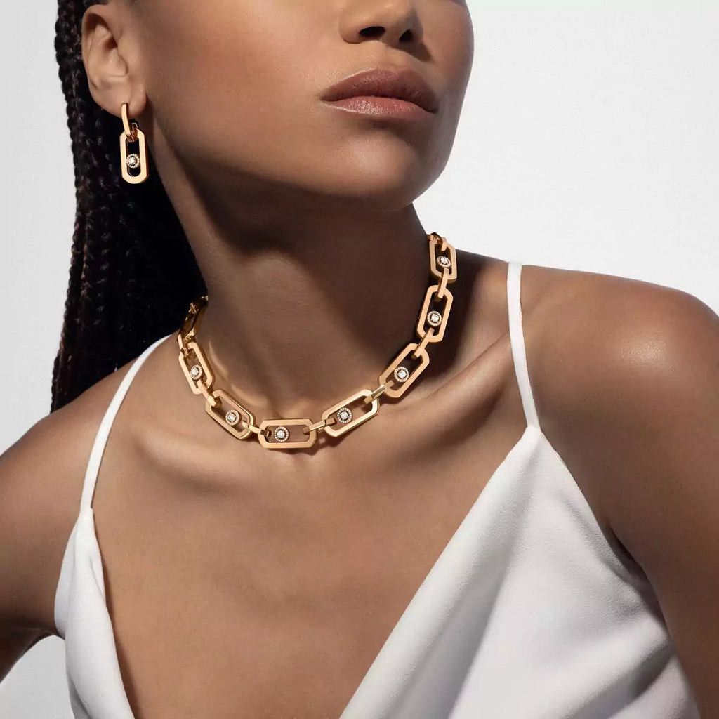[Clover Jewelry] So Move XL Diamond Hoop Earring