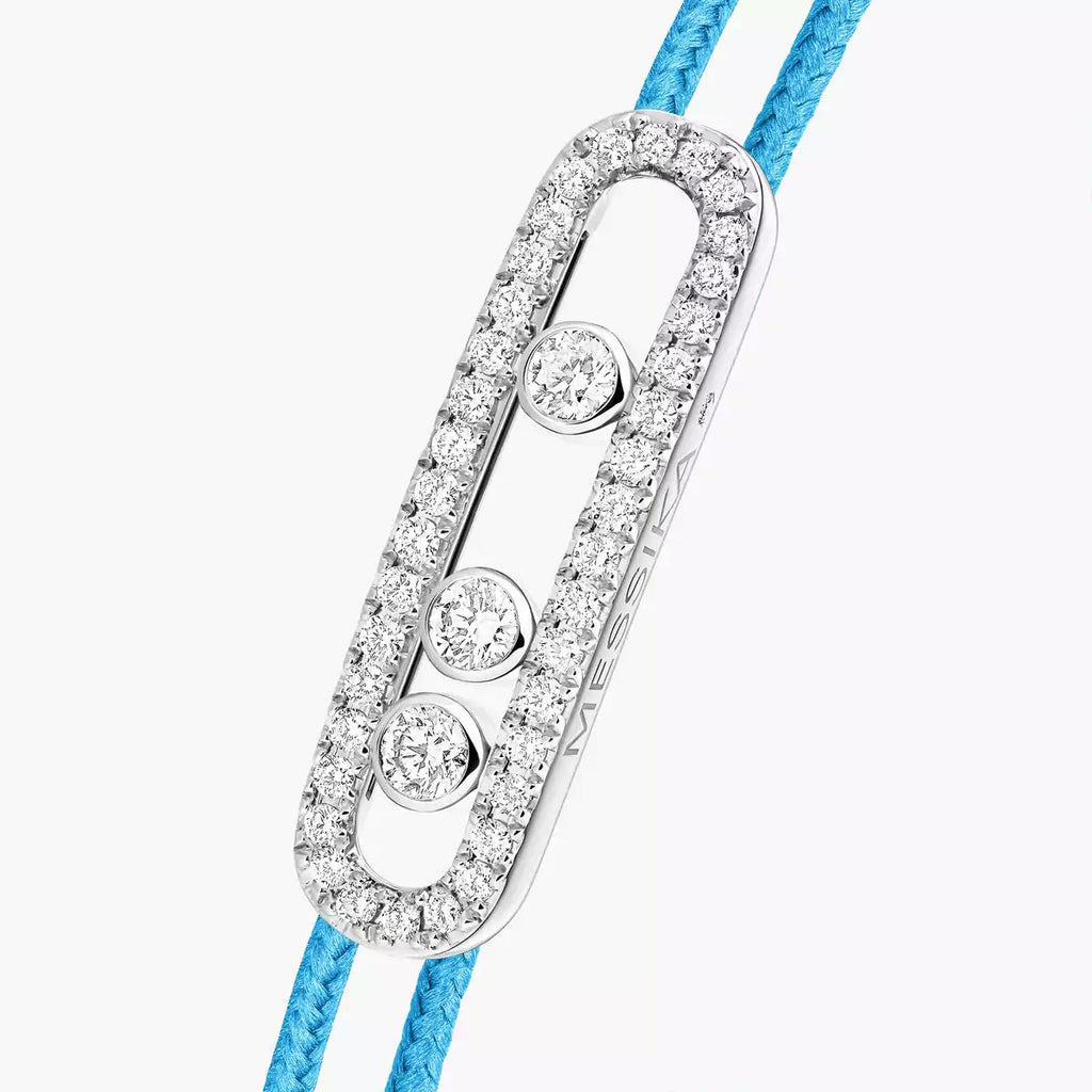 [Clover Jewelry]Messika Care(s) pink cord pavé bracelet