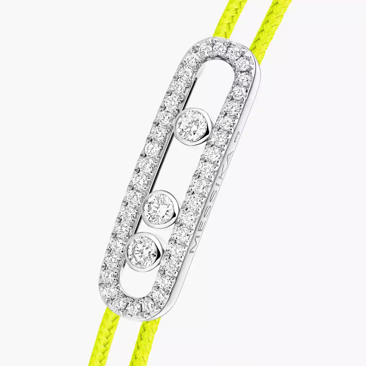 [Clover Jewelry]Messika Care(s) pink cord pavé bracelet