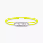 [Clover Jewelry]Messika Care(s) pink cord pavé bracelet
