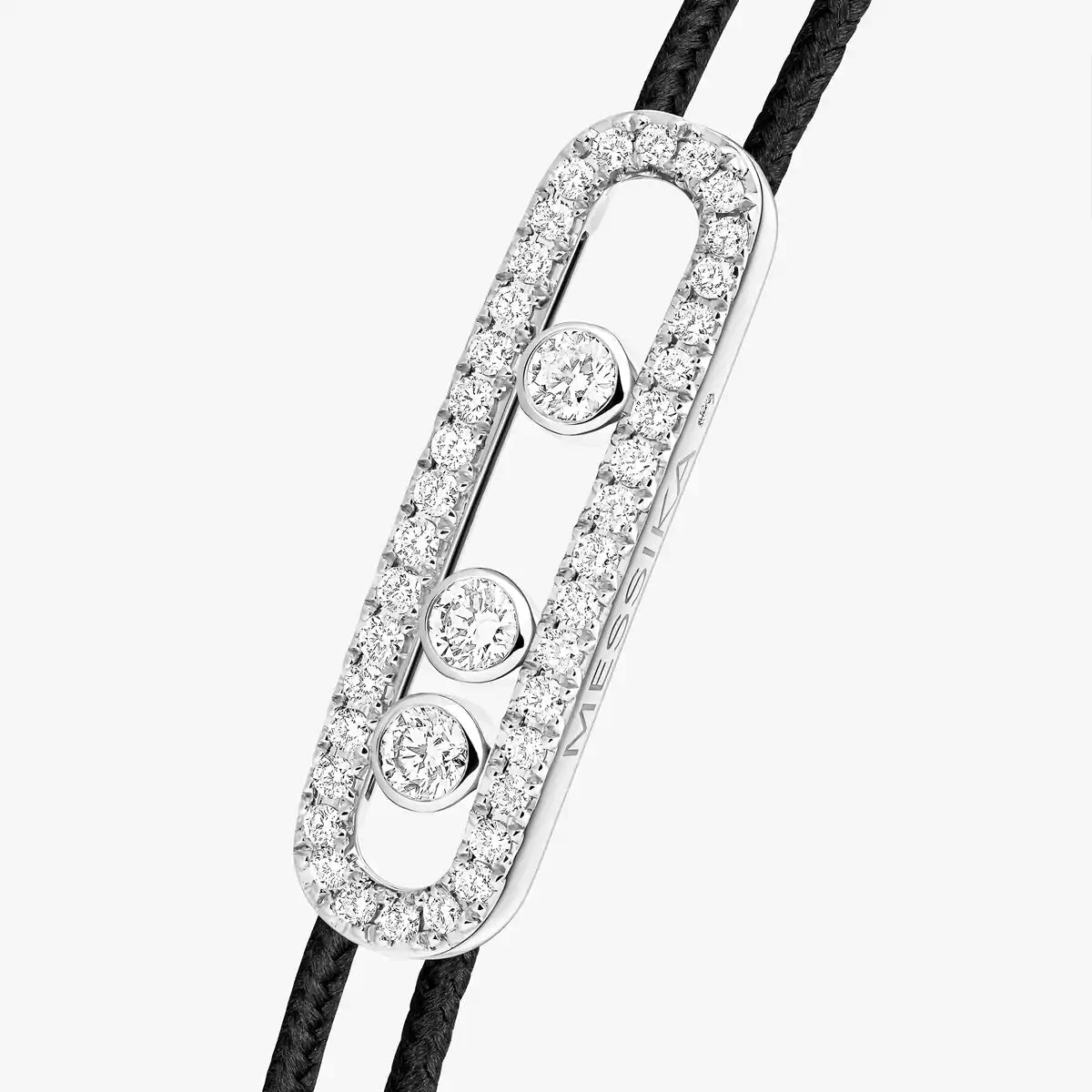 [Clover Jewelry]Messika Care(s) pink cord pavé bracelet