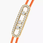 [Clover Jewelry]Messika Care(s) pink cord pavé bracelet