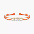 [Clover Jewelry]Messika Care(s) pink cord pavé bracelet